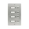 Csengőnyomó panel LED/8-16VADC 130x220x45mm 4-lakás süllyesztett nemesacél ETA 404 V2A UP GROTHE - 55404