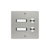 Csengőnyomó panel LED/8-16VADC 130x130x19mm 2-lakás falonkívüli nemesacél ETA 502 V2A AP GROTHE - 55502