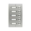 Csengőnyomó panel LED/8-16VADC 130x220x19mm 5-lakás falonkívüli nemesacél ETA 505 V2A AP GROTHE - 55505