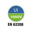 Kiselosztó 2xPE/N UV-álló DC1000V 3x 12M falonkívüli szürke IP65 átlátszó kivágott 40CDK GEWISS - GW40105BD