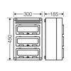 Kismegszakítós szekrény 3x12modul csapófedéllel IP65  Mi 1333 Hensel - 2000605