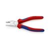 Kombinált fogó 60HRC max.d12/3,4/2,2mm-vágás piros-kék 180mm KNIPEX - 0305180