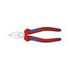 Kombinált fogó 60HRC max.d12/3,4/2,2mm-vágás piros-kék 180mm KNIPEX - 0305180