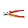 Kombinált fogó 63HRC max.d14/3/2,5mm-vágás krómozott piros-sárga 225mm 1000V szigetelt VDE KNIPEX - 0206225