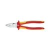 Kombinált fogó 63HRC max.d14/3/2,5mm-vágás krómozott piros-sárga 225mm 1000V szigetelt VDE KNIPEX - 0206225