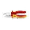 Kombinált fogó Cr-V 53HRC 160mm 1000V szigetelt VDE KNIPEX - 0106160