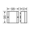 Kötődoboz falonkívüli 98mmx 98mmx 55mm szürke műanyag IP55 11 DE 9340 Hensel - 62000267