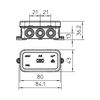 Kötődoboz falonkívüli műanyag 43mm x 80mm 36mm szürke IP55 A 6 OBO-BETTERMANN - 2000001