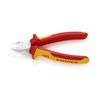 Oldalcsípő fogó 60HRC 1,5/2,5mm2 csupaszolóval normál szigetelt 1000V KNIPEX - 1426160