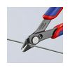 Elektronikai oldalcsípő fogó 62HRC max.d1,2/0,6mm nyitórugós piros-kék normál Super Knips KNIPEX - 7881125