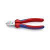 Oldalcsípő fogó 62HRC max.d3/2mm hosszított vágóél piros-kék normál 160mm KNIPEX - 7005160