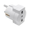 Utazó adapter DIN(F)->IT(L) fehér 16A 250V GW28415 GEWISS