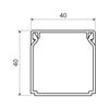 Vezetékcsatorna világos fa műanyag 40mm x 40mm x 2000mm kezeletlen LHD KOPOS - LHD 40X40_SD