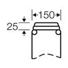 Zárófedél kikönnyített 150mmx 25mmx 100mm műanyag szürke Mi FM 15 Hensel - 2000127